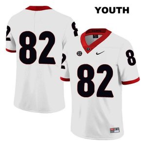 Youth Georgia Bulldogs NCAA #82 Kolby Wyatt Nike Stitched White Legend Authentic No Name College Football Jersey VSM6654BM